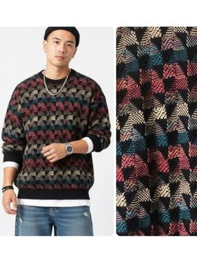 Vintage Tundra Canada 90s Textured Knit Sweater Oversized Made in Canada Size M